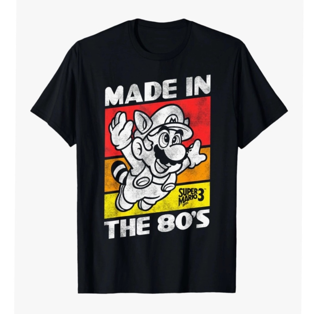 Super Mario Brothers 3 video game ‘Made in the 90s’ Super Leaf Raccoon mode S